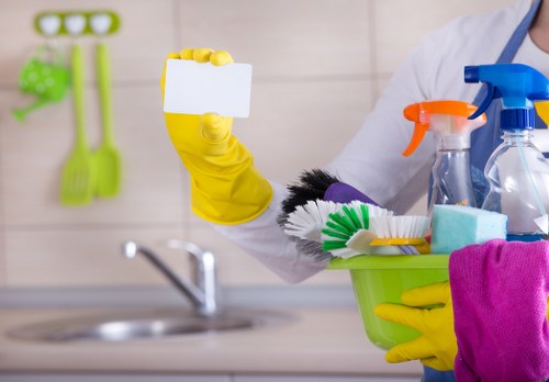 Professional oven cleaning service materials ready for use