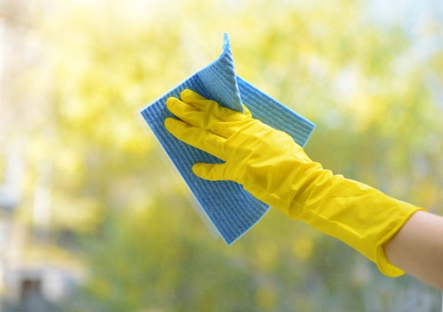 Post-construction cleaning of surfaces and fixtures in an Ilford property