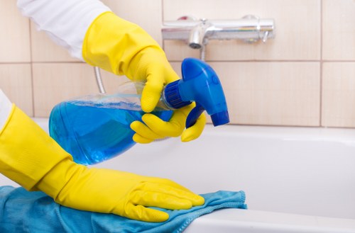 Desk and floor cleaning in a modern Ilford office