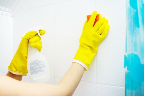 Safe use of cleaning products during oven maintenance